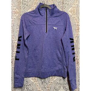 Pink Sporty Half Zip Pullover Athletic Performance Jacket